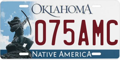 OK license plate 075AMC