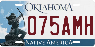 OK license plate 075AMH