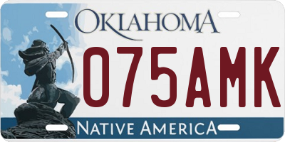 OK license plate 075AMK