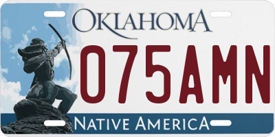 OK license plate 075AMN