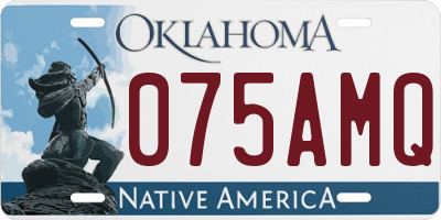 OK license plate 075AMQ