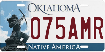 OK license plate 075AMR