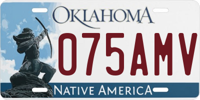 OK license plate 075AMV