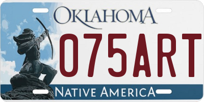 OK license plate 075ART