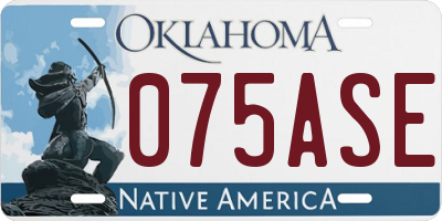 OK license plate 075ASE
