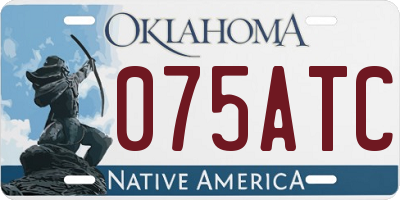 OK license plate 075ATC
