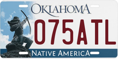 OK license plate 075ATL