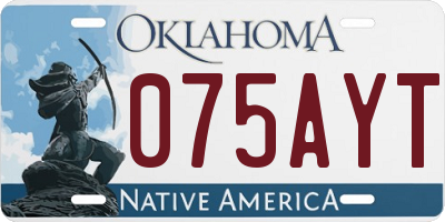 OK license plate 075AYT