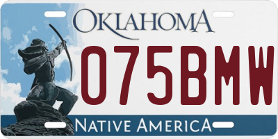 OK license plate 075BMW
