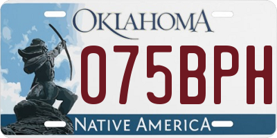OK license plate 075BPH