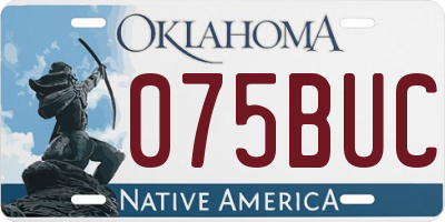 OK license plate 075BUC