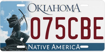 OK license plate 075CBE