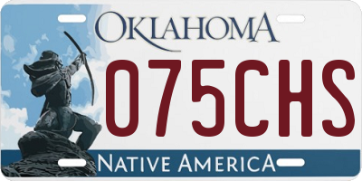 OK license plate 075CHS