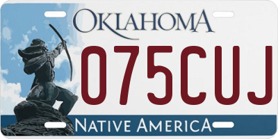 OK license plate 075CUJ
