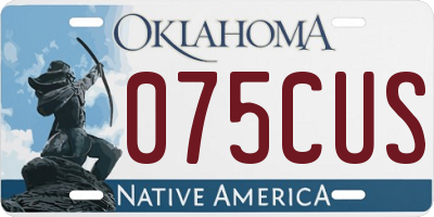 OK license plate 075CUS