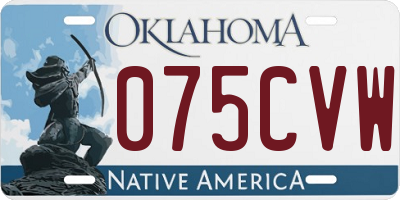 OK license plate 075CVW