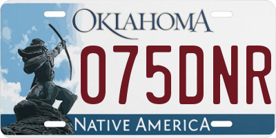 OK license plate 075DNR