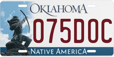 OK license plate 075DOC
