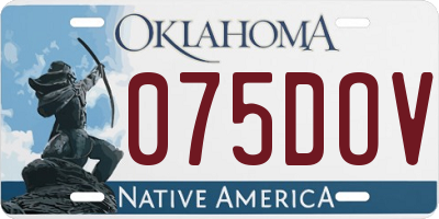 OK license plate 075DOV