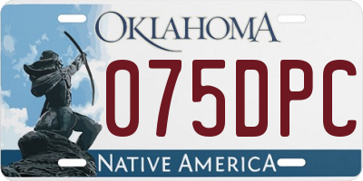 OK license plate 075DPC