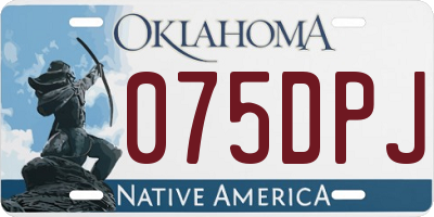 OK license plate 075DPJ