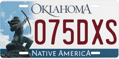 OK license plate 075DXS