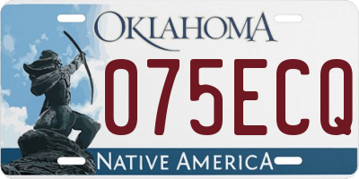 OK license plate 075ECQ