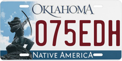 OK license plate 075EDH