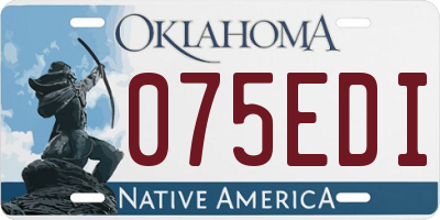 OK license plate 075EDI