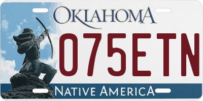 OK license plate 075ETN