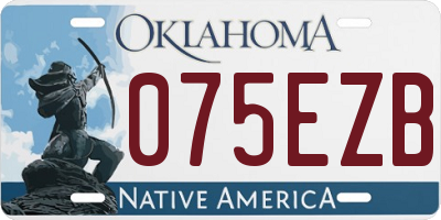 OK license plate 075EZB