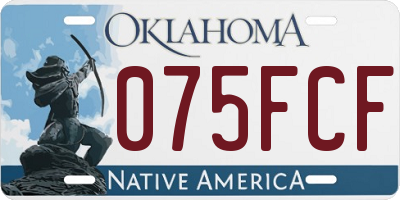 OK license plate 075FCF