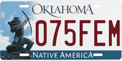 OK license plate 075FEM
