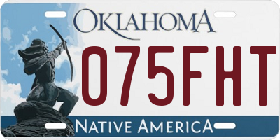 OK license plate 075FHT
