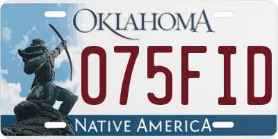 OK license plate 075FID