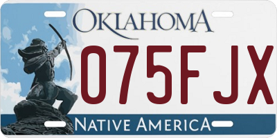 OK license plate 075FJX