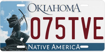 OK license plate 075TVE