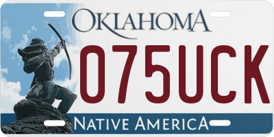 OK license plate 075UCK