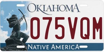 OK license plate 075VQM
