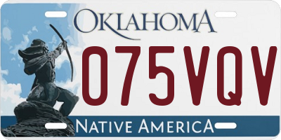 OK license plate 075VQV