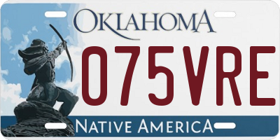 OK license plate 075VRE