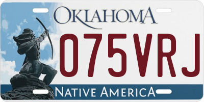 OK license plate 075VRJ