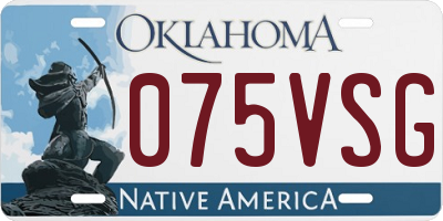 OK license plate 075VSG
