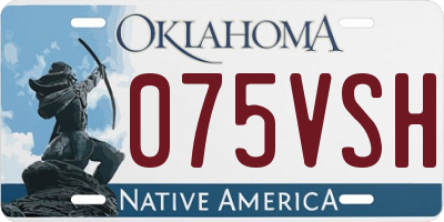 OK license plate 075VSH