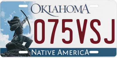 OK license plate 075VSJ