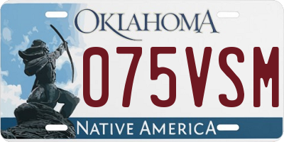 OK license plate 075VSM