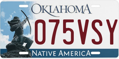 OK license plate 075VSY