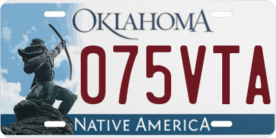 OK license plate 075VTA