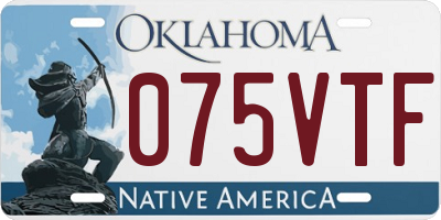 OK license plate 075VTF