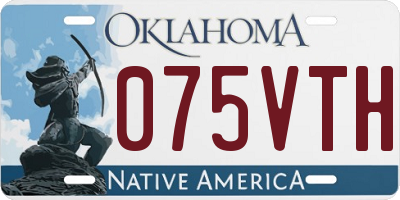 OK license plate 075VTH